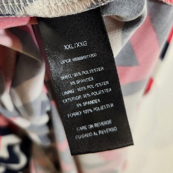 Jessica Howard $109 XXL Sleeveless Navy Blue Pink White Chevron Stripe Dress‎ - Picture 5 of 8